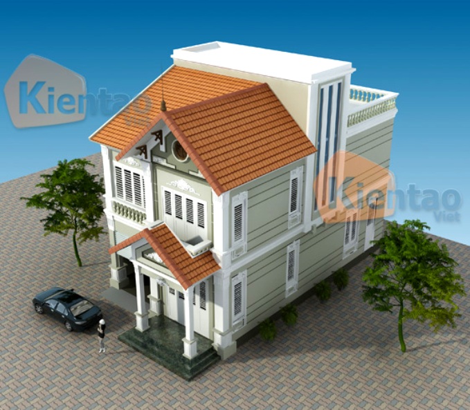 Mẫu thiết kế nhà đẹp 2 tầng - Loại hình nhà biệt thự 2 tầng đẹp -09