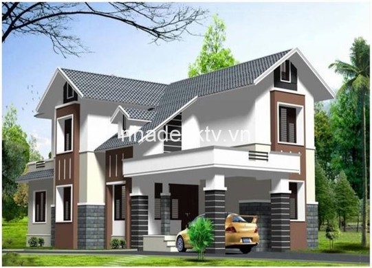 Mẫu thiết kế nhà đẹp 2 tầng - Loại hình nhà biệt thự 2 tầng đẹp - 23
