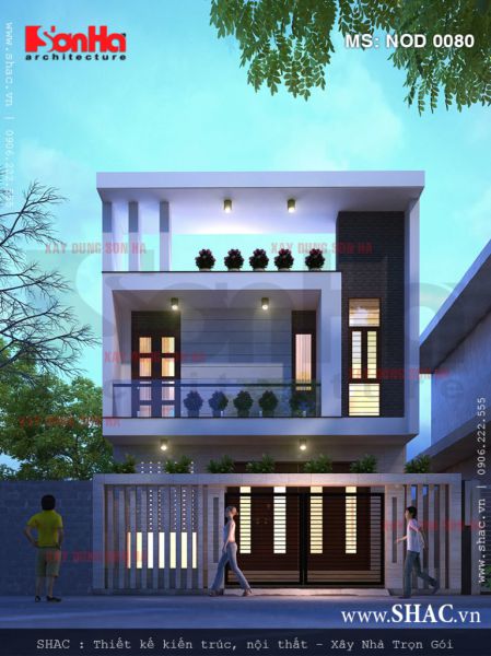 Mẫu thiết kế nhà đẹp 2 tầng - Loại hình nhà ống 2 tầng - 08