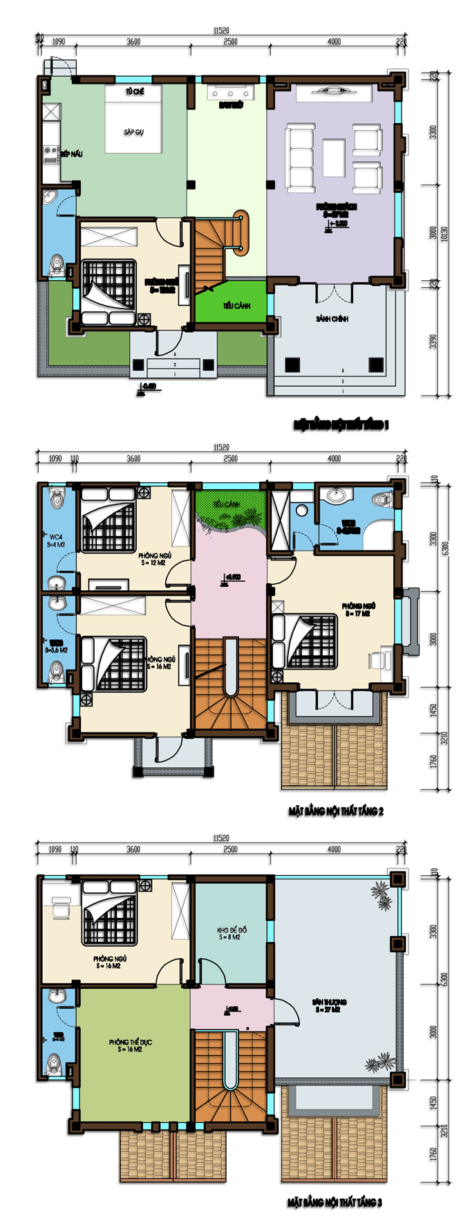 Mặt bằng thiết kế kiến trúc nhà đẹp 11x18m mái dốc hiện đại
