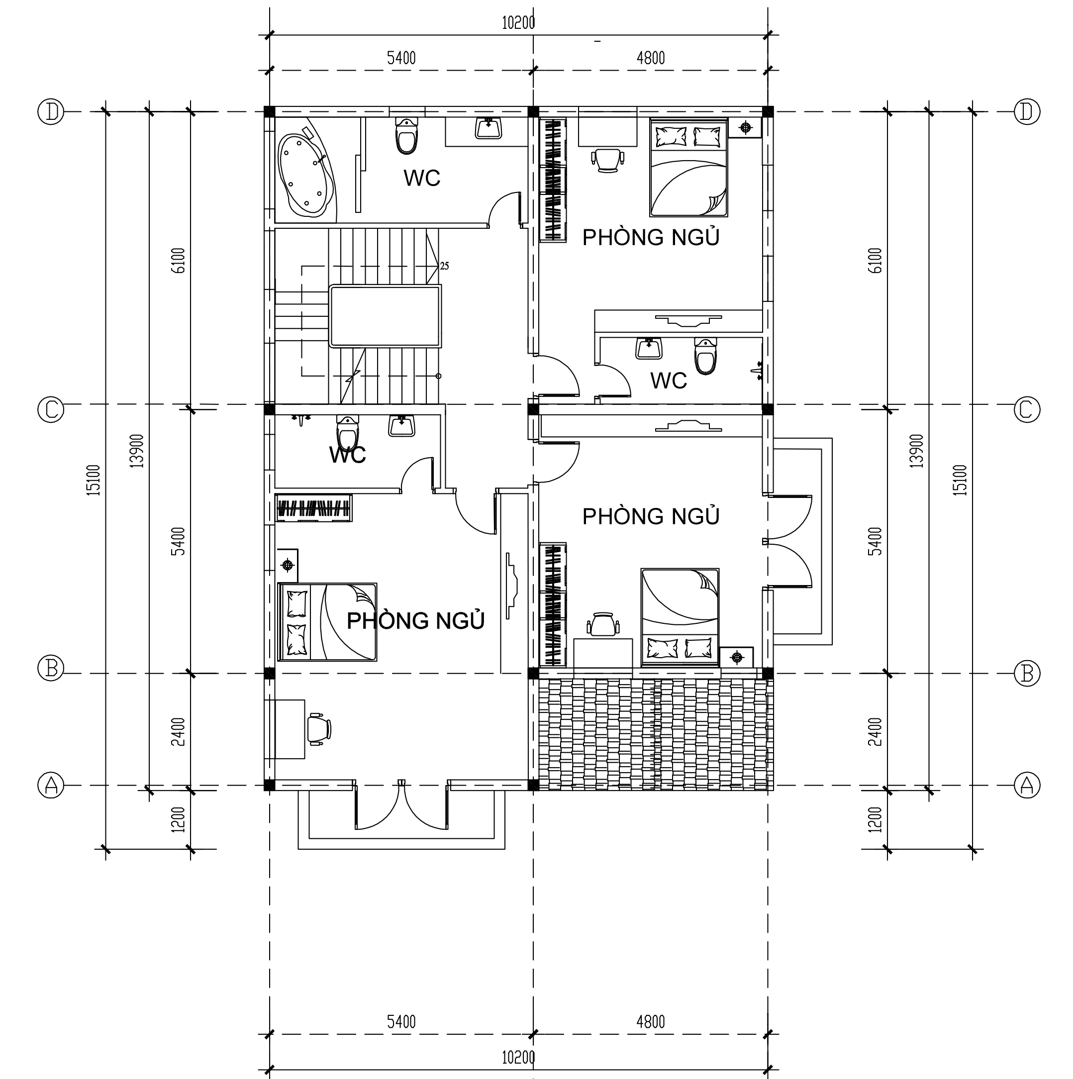 Công năng tầng 3 thiết kế biệt thự cách tân 4 tầng đẹp lộng lẫy