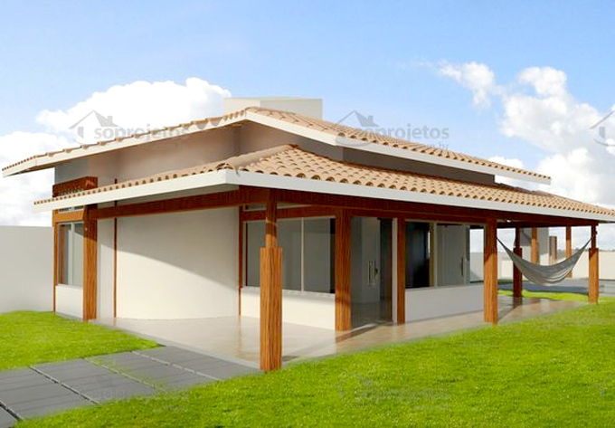 Mẫu nhà đẹp 1 tầng 9x11,6m - Khuôn viên rộng rãi có bể bơi - 1