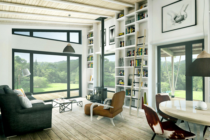 Thiết kế nhà đẹp hiện đại 1 tầng diện tích 11x10,5m không gian thông thoáng với nhiều góc view - 6