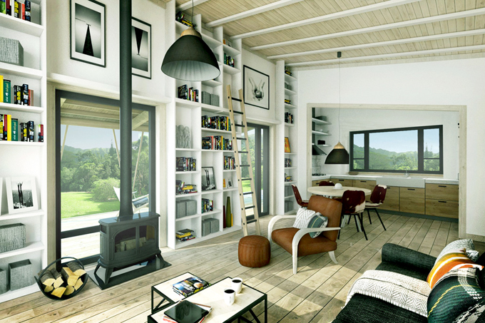 Thiết kế nhà đẹp hiện đại 1 tầng diện tích 11x10,5m không gian thông thoáng với nhiều góc view - 7