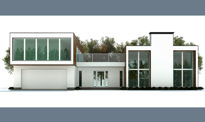 Phối cảnh chính mẫu nhà đẹp kiểu biệt thự 2 tầng 21x15m