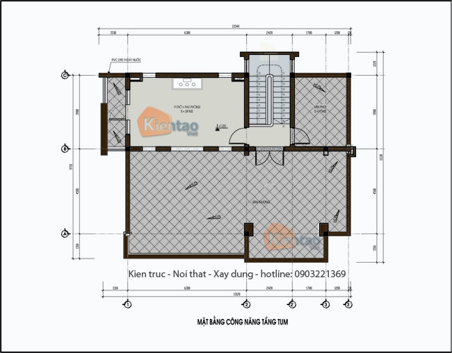 10 - Bản vẽ mẫu thiết kế biệt thự 2 tầng tại Hải Dương - 02