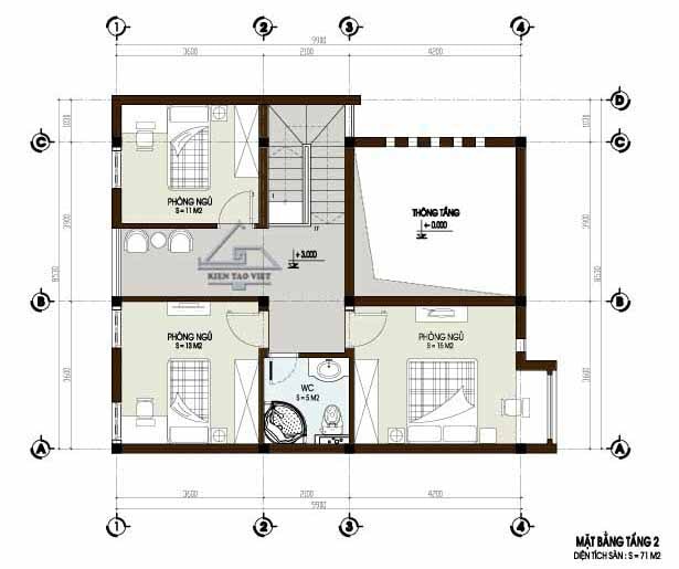 16 - Bản vẽ mẫu thiết kế biệt thự 2 tầng tại Văn Giang - Hưng Yên - 03