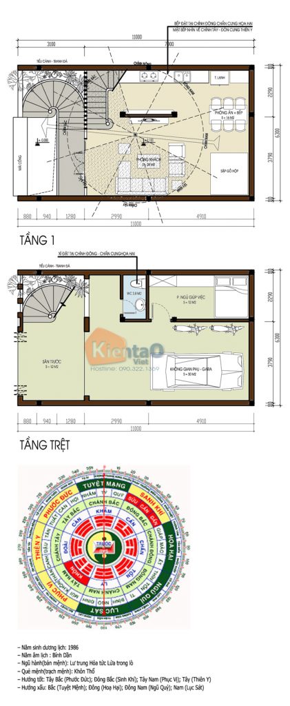 Thiết kế nhà phố 6,3x11m cao 4 tầng 1