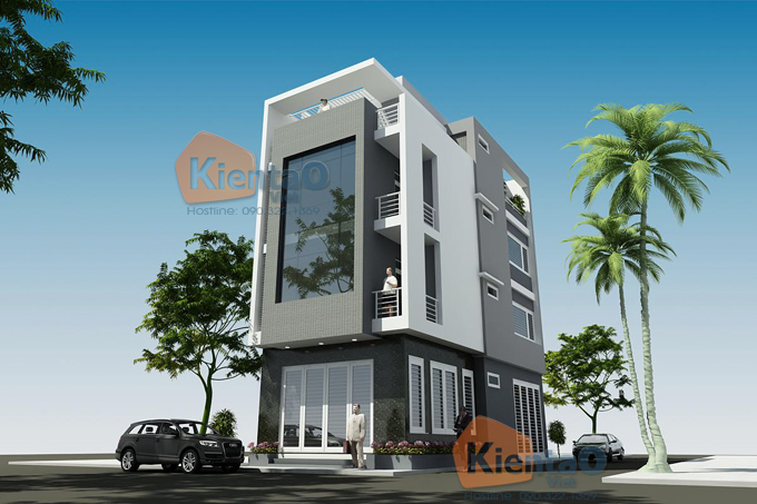 Mẫu nhà lô phố 2 mặt tiền 5,4x11,5