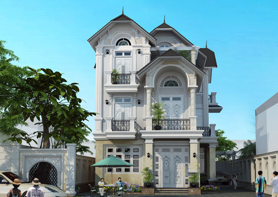 Thiết kế biệt thử cổ điển cách tân 200m2