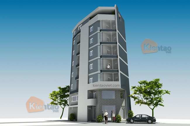 Thiết kế nhà trọ cho thuê 7 tầng kiểu chung cư mini ở Khương ...