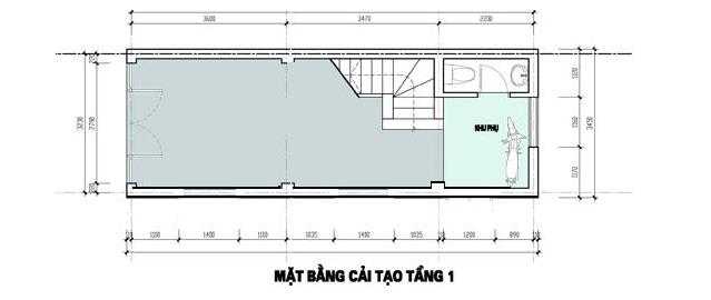 Tầng 1 - Cải tạo nhà chia lô 30m2 từ 2 tầng lên 5 tầng tại Thụy Khuê HN - NP 05