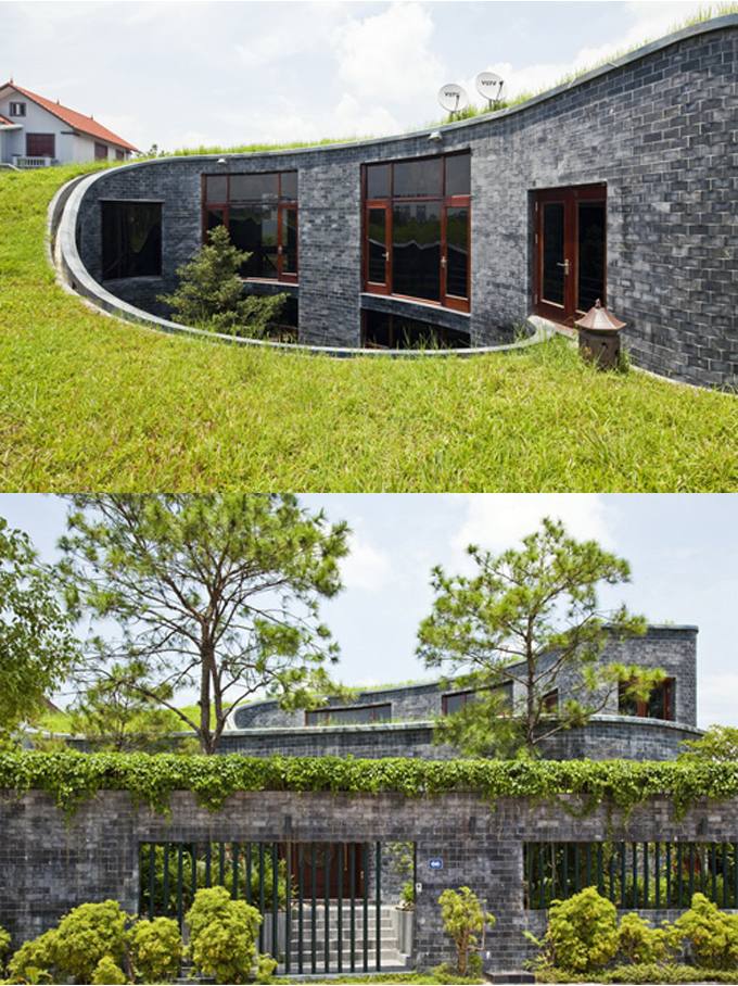 Thiết kế kiến trúc - Lợp xanh mái nhà đẹp 03