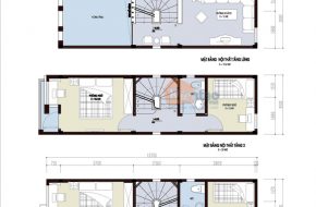 Thiết kế kiến trúc nhà ống 4 tầng 3x10m. Cách bố trí công năng nhà ống 4 tầng 3x10m, Mẫu kiến trúc nhà đẹp