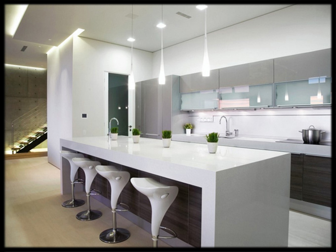 Phối cảnh thiết kế nội thất phòng bếp nhà đẹp tham khảo, Nhà đẹp 3 tầng 3,9x13m