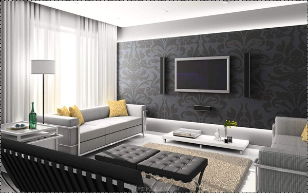 Phối cảnh thiết kế nội thất phòng khách nhà đẹp tham khảo, Nhà đẹp 3 tầng 3,9x13m