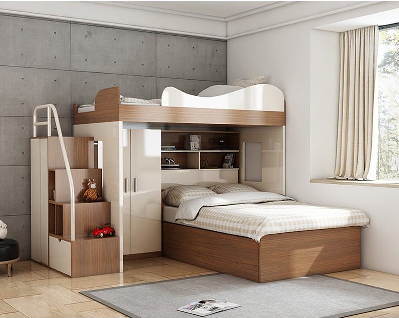 Thiết kế phòng ngủ với giường vuông góc