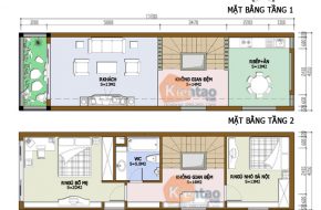 Thiết kế kiến trúc, Nhà ống 4 tầng 4,4x14m, Cách phân bổ công năng nhà ống 4 tầng, nhà đẹp