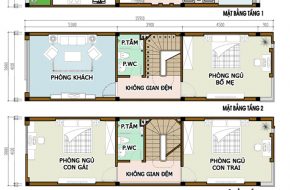 Thiết kế kiến trúc, Nhà ống 4 tầng 4x14m, Cách phân bổ công năng nhà ống 4 tầng, nhà đẹp