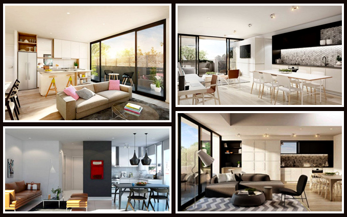 Phối cảnh thiết kế nội thất phòng khách nhà đẹp tham khảo, Nhà đẹp 3 tầng 4,5x12,5m