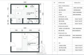 Không gian nhà đẹp 17,5m2