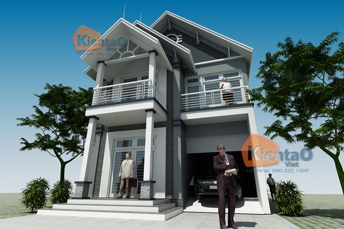 Bản vẽ mẫu thiết kế biệt thự 2 tầng mái thái tại Bắc Ninh - 7
