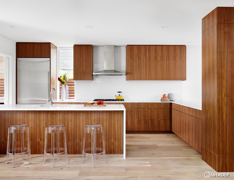 Biệt thự 2 tầng đẹp hiện đại làm bằng gỗ-nội thất bếp