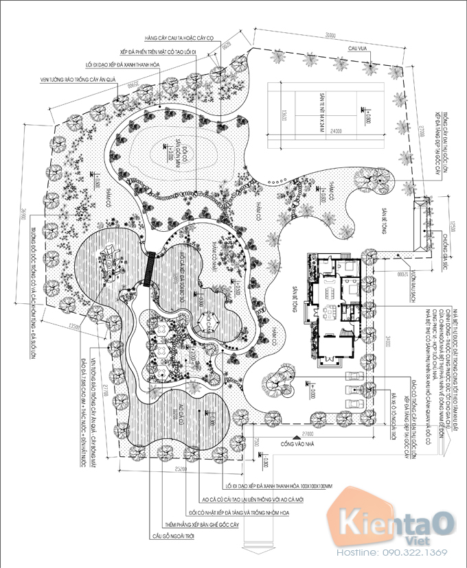Thiết kế sân vườn biệt thự tại Sóc Sơn - 02