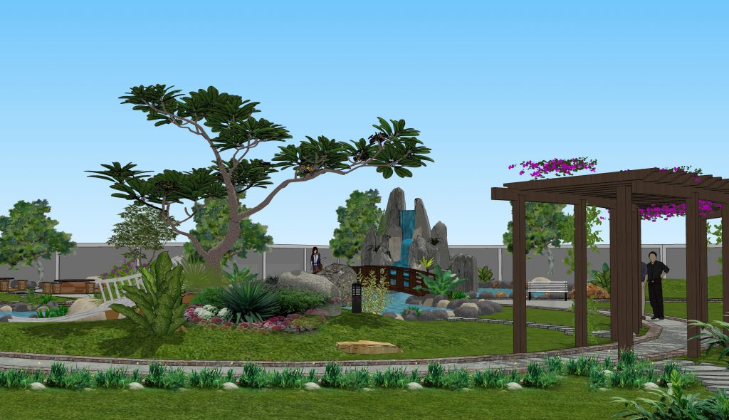 Thiết kế sân vườn biệt thự tại Sóc Sơn 6
