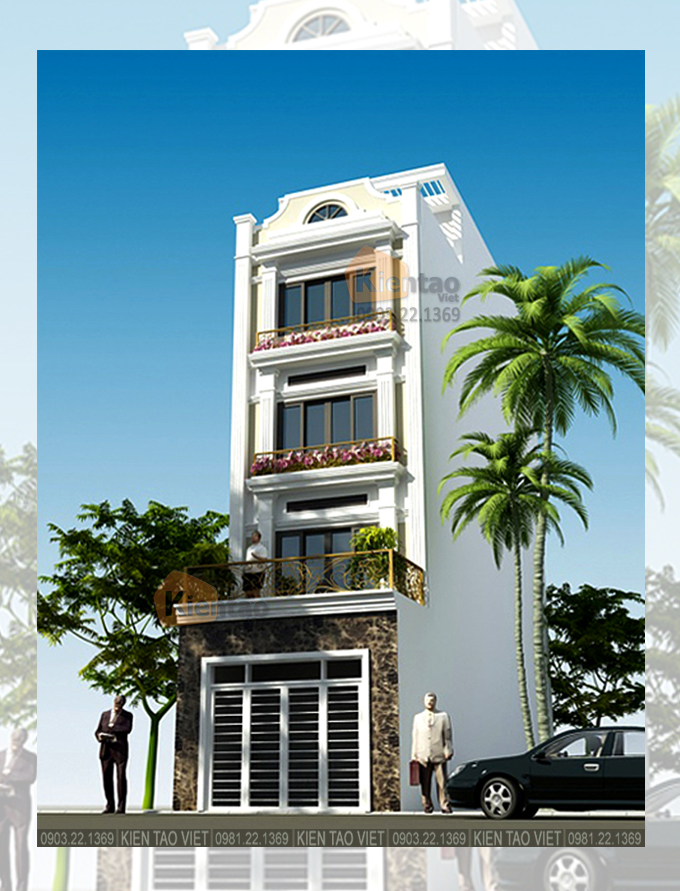 Phối cảnh 3D - Cải tạo nhà phố 5 tầng tại Văn Phú