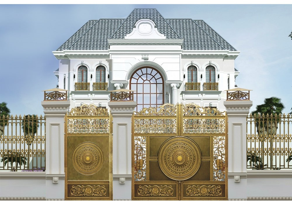 Thiết kế cổng biệt thự đẹp phong cách tân cổ điển 2
