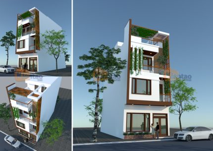 Thiết kế nhà phố 4 tầng tại Lê Trọng Tấn-HN 1