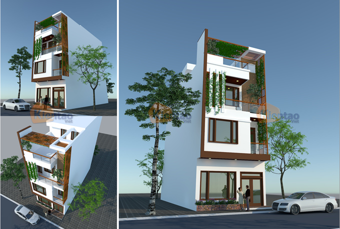 Thiết kế nhà phố 4 tầng tại Lê Trọng Tấn-HN 1