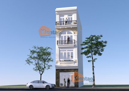 Mẫu thiết kế nhà phố 4 tầng tại Long Biên.