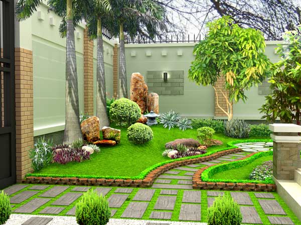 Mẫu thiết kế tiểu cảnh sân vườn biệt thự đẹp rước tài lộc cho gia đình