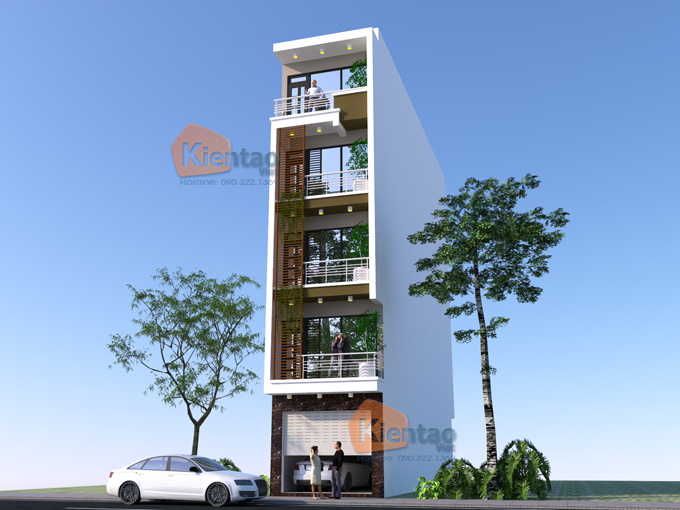 Thiết kế nhà phố 4x16,5x5t kết hợp cho thuê ở Hoàng Mai - PC2