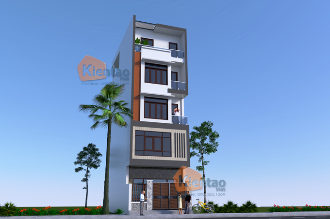 Thiết kế nhà phố 5,4x11,6 cao 5 tầng tại Long Biên - Ảnh 1