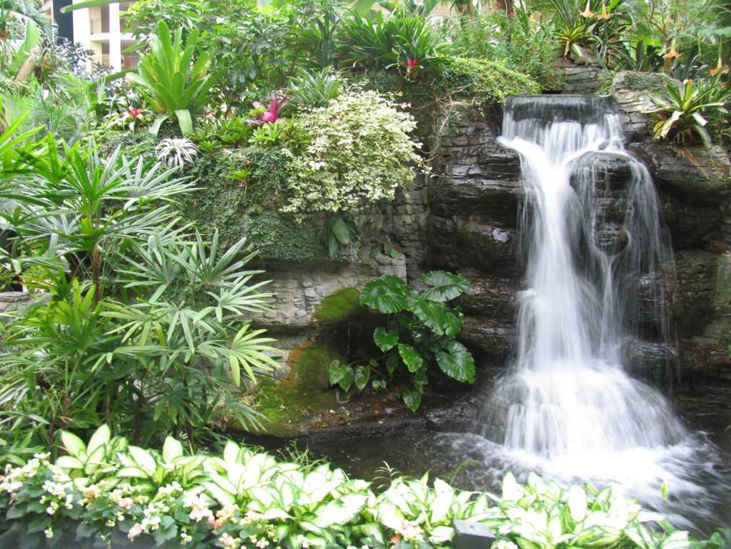 Mẫu thiết kế tiểu cảnh thác nước cho không gian sân vườn đẹp 2
