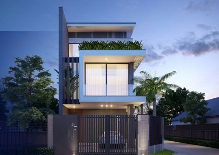 PC1 - Thiết kế nhà phố 2 tầng 1 tum hiện đại tại Hải Dương