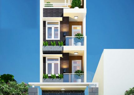 Mẫu nhà phố 4 tầng hiện đại tại Hải Dương 5x16m