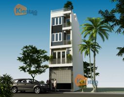 PC2 - Thiết kế nhà phố đẹp 4 tầng 1 tum 3.7x14.5m hiện đại