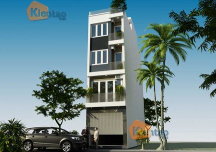 PC2 - Thiết kế nhà phố đẹp 4 tầng 1 tum 3.7x14.5m hiện đại