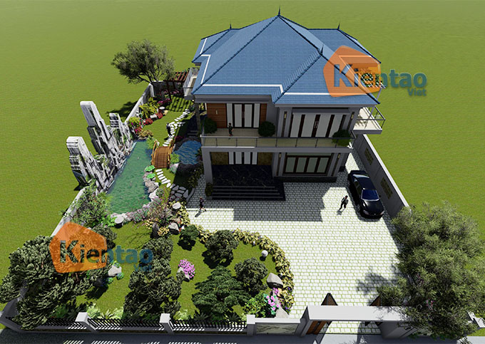 Thiết kế biệt thự vườn 2 tầng ở Phú Thọ - PC