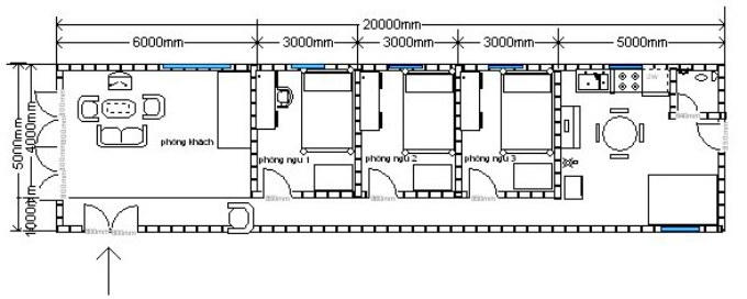 Nhà ống 1 tầng phòng ngủ tại Hải phòng chi tiết
