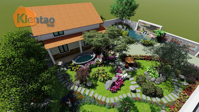 Mẫu thiết kế nhà vườn 500m2 ở Phú Thọ