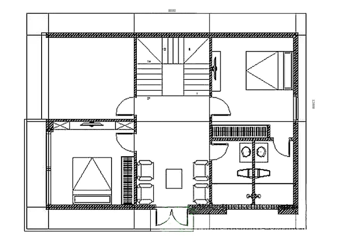 Bản vẽ công năng tầng 3 cho căn nhà ống tại hải phòng