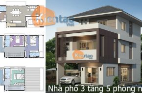 Nhà phố 3 tầng 6x13m 5 phòng ngủ tại Đà Nẵng - NP202