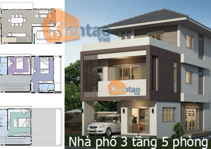 Nhà phố 3 tầng 6x13m 5 phòng ngủ tại Đà Nẵng - NP202