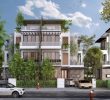 Mẫu Duplex Villa đẹp 4 tầng hiện đại mái bằng