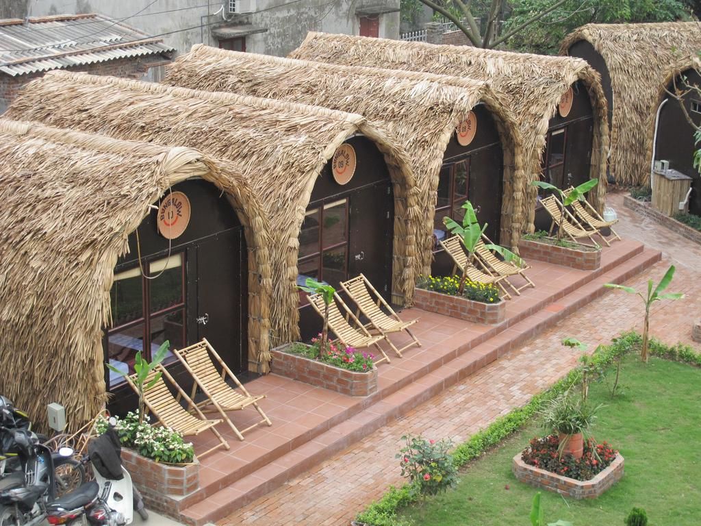 Kiểu bungalow mái vòm lợp lá dừa